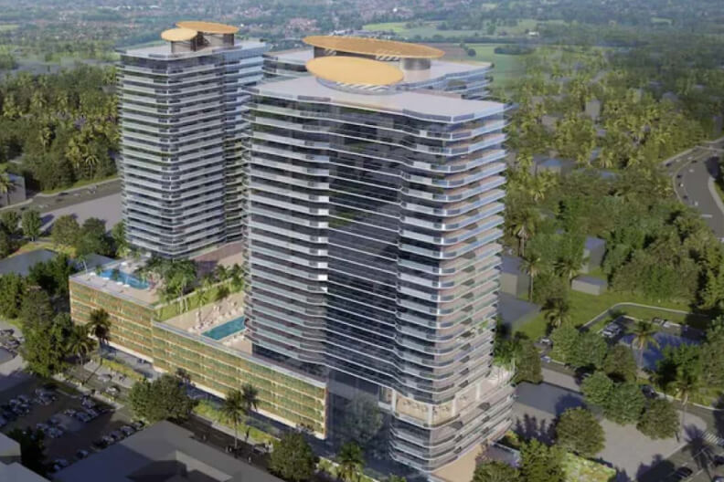 bird eye view of Olara exterior building