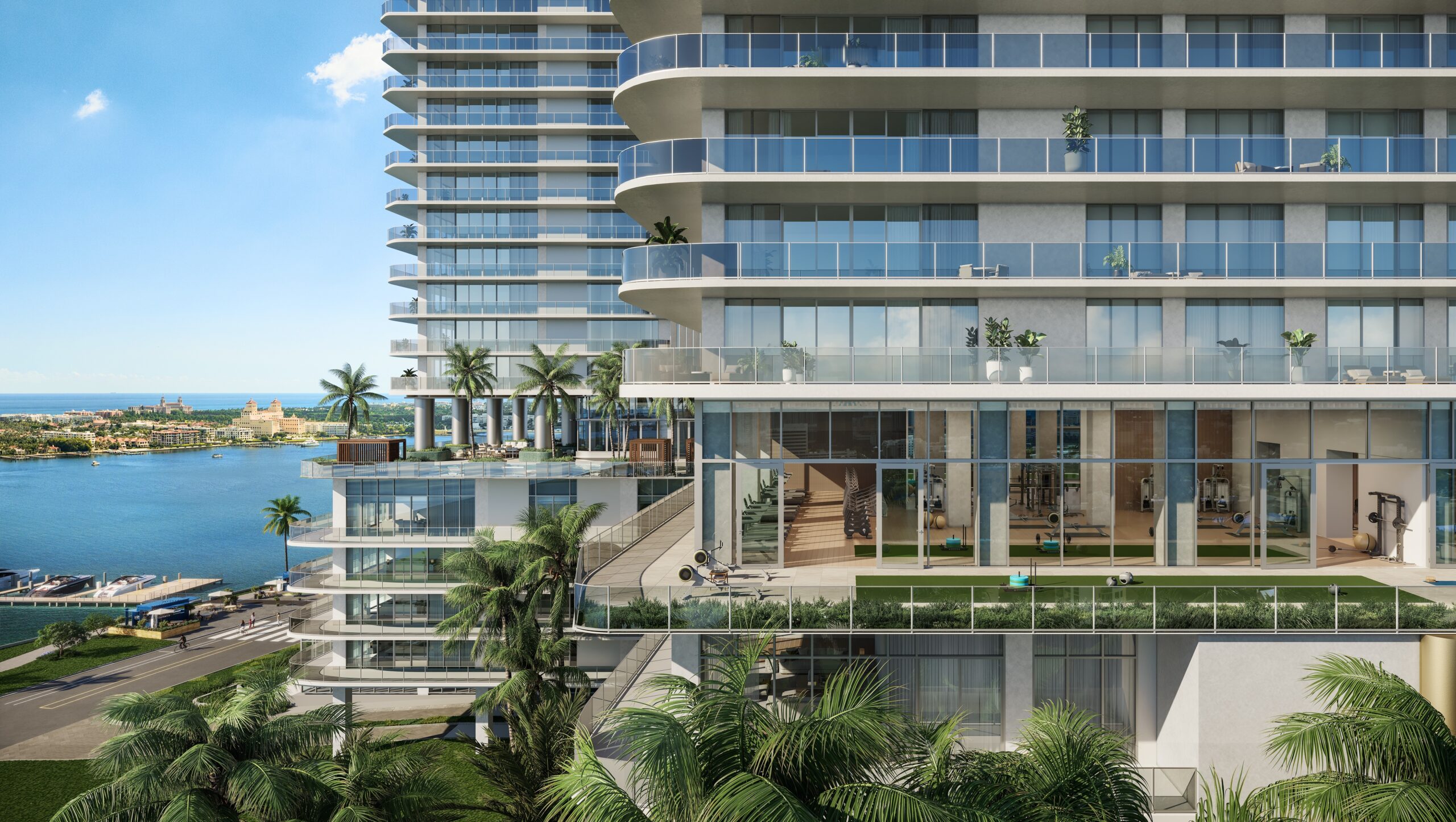 Serene side ocean view from Olara Residences showcasing the tranquil waterfront setting.