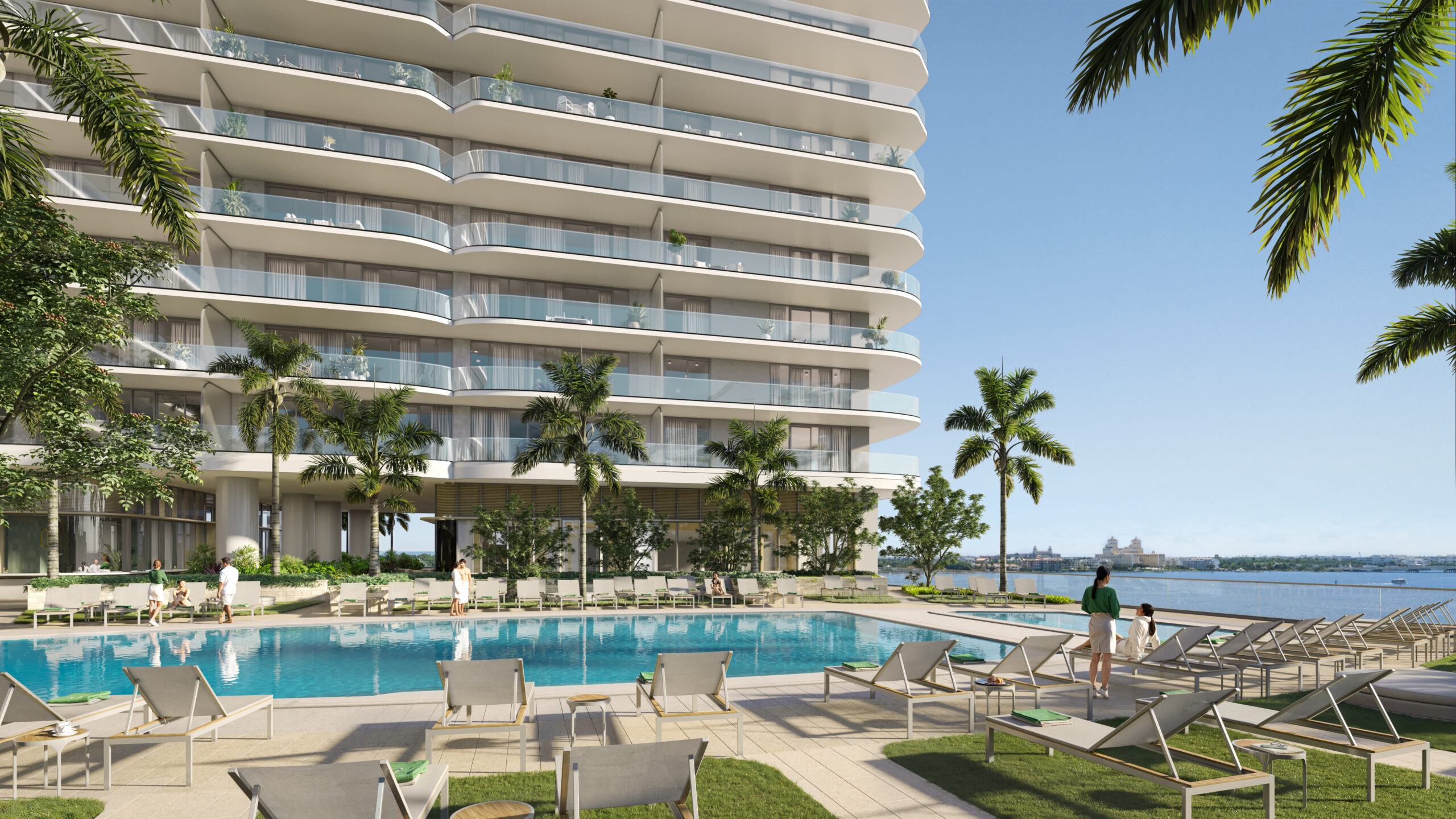 Olympic-size lap pool at Olara Residences designed for fitness and relaxation.
